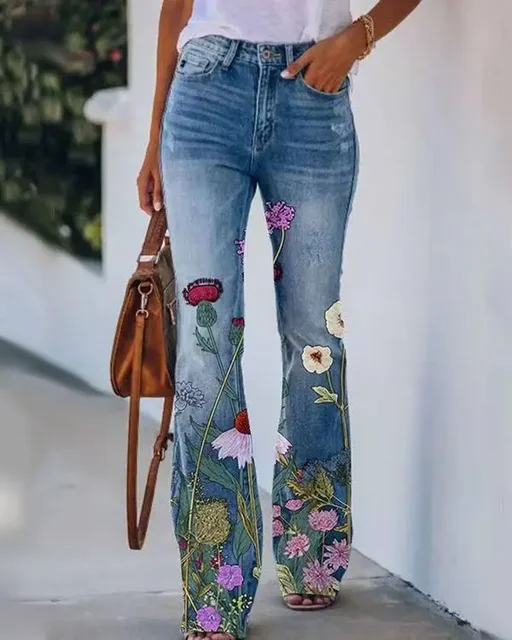 Damen Denim Flared Jeans mit Trendigem Schnitt & Hoher Passform Heidi-Mode - Image 9