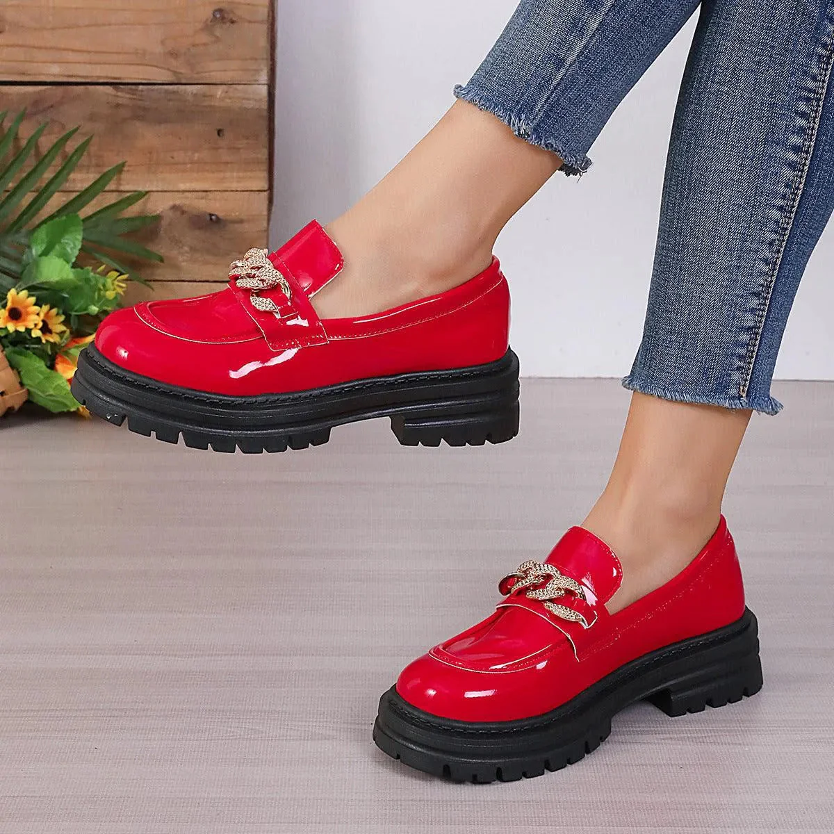Heidi-Mode | Retro Lässiger Stil Niedrige Damenschuhe - Image 4