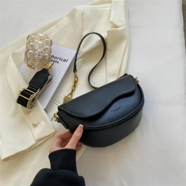 Heidi-Mode | Damen Schultertasche Aus Pu-Leder mit Breitem Riemen - Image 10