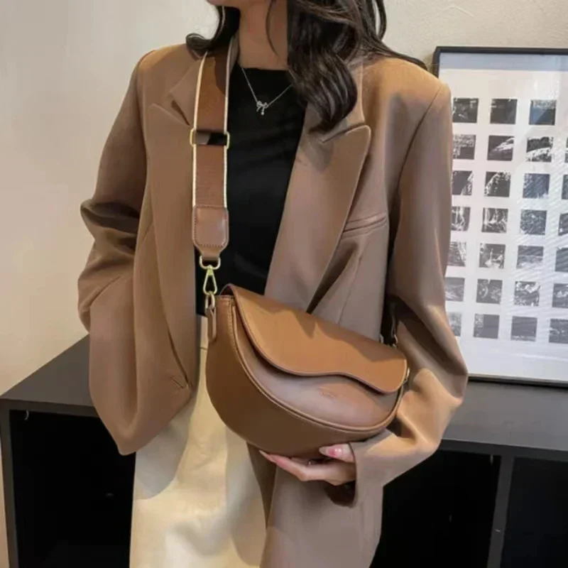 Heidi-Mode | Damen Schultertasche Aus Pu-Leder mit Breitem Riemen - Image 2