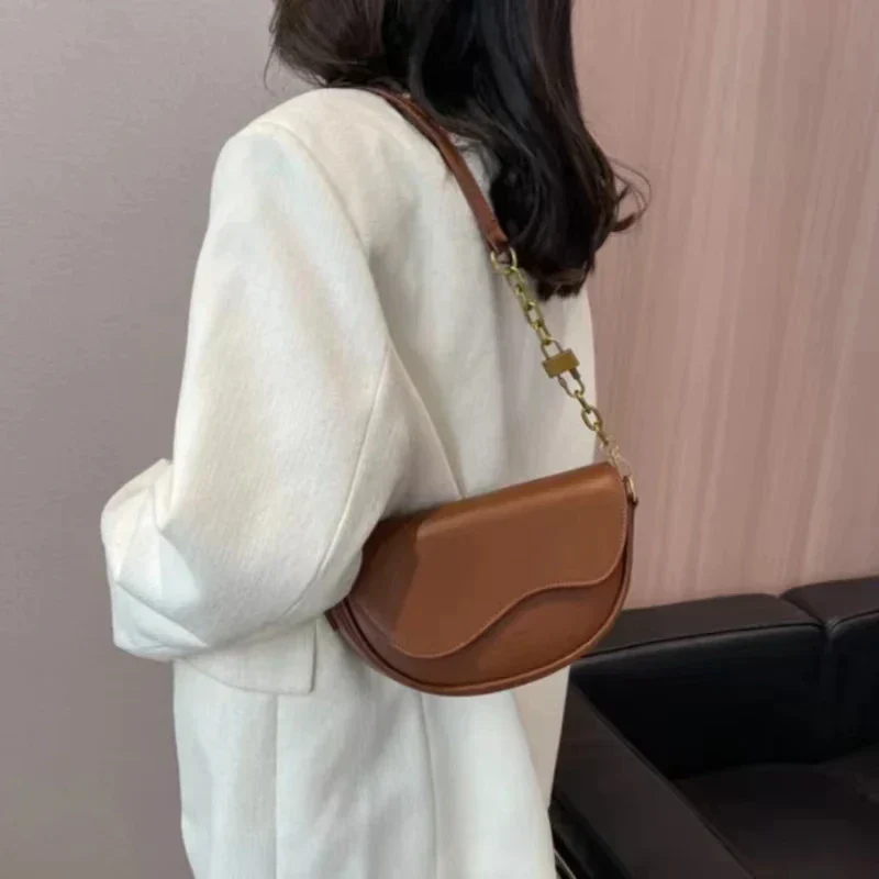 Heidi-Mode | Damen Schultertasche Aus Pu-Leder mit Breitem Riemen - Image 5