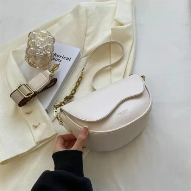 Heidi-Mode | Damen Schultertasche Aus Pu-Leder mit Breitem Riemen - Image 8