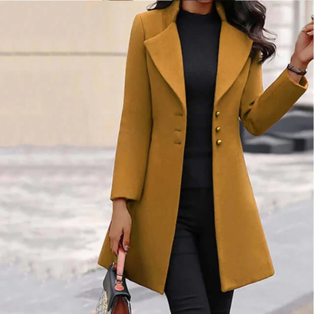 Heidi-Mode | Damen Schwarz Trenchcoat Übergangs Jacke - Image 5
