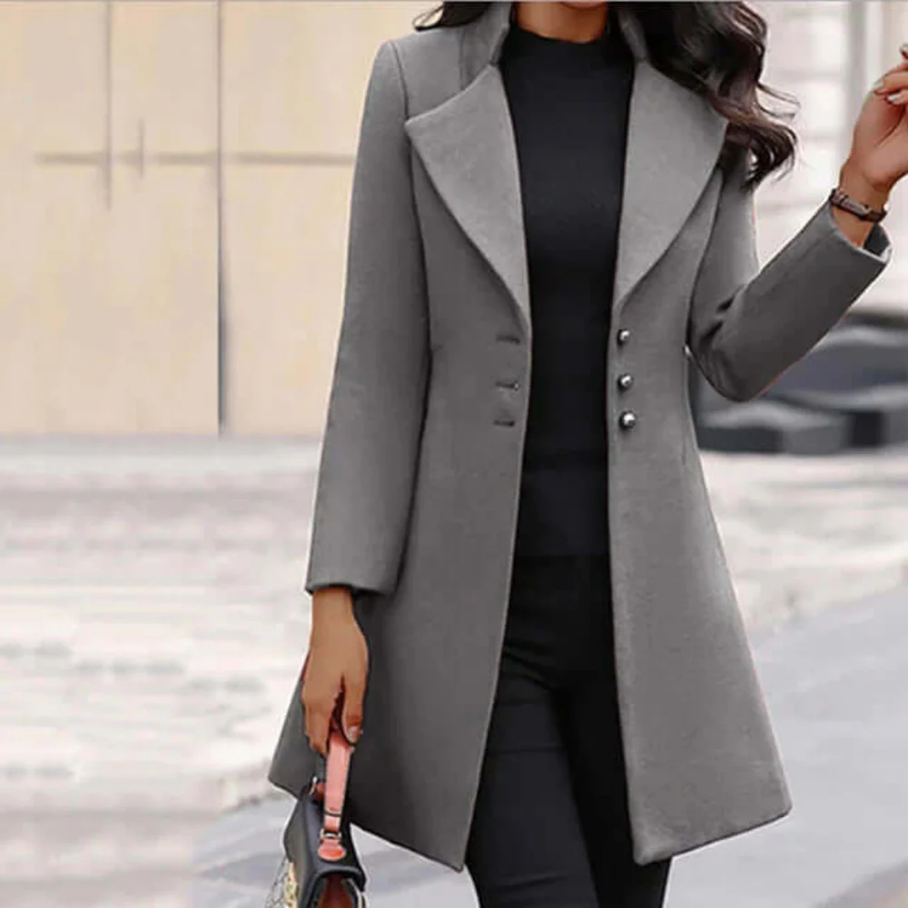 Heidi-Mode | Damen Schwarz Trenchcoat Übergangs Jacke - Image 6
