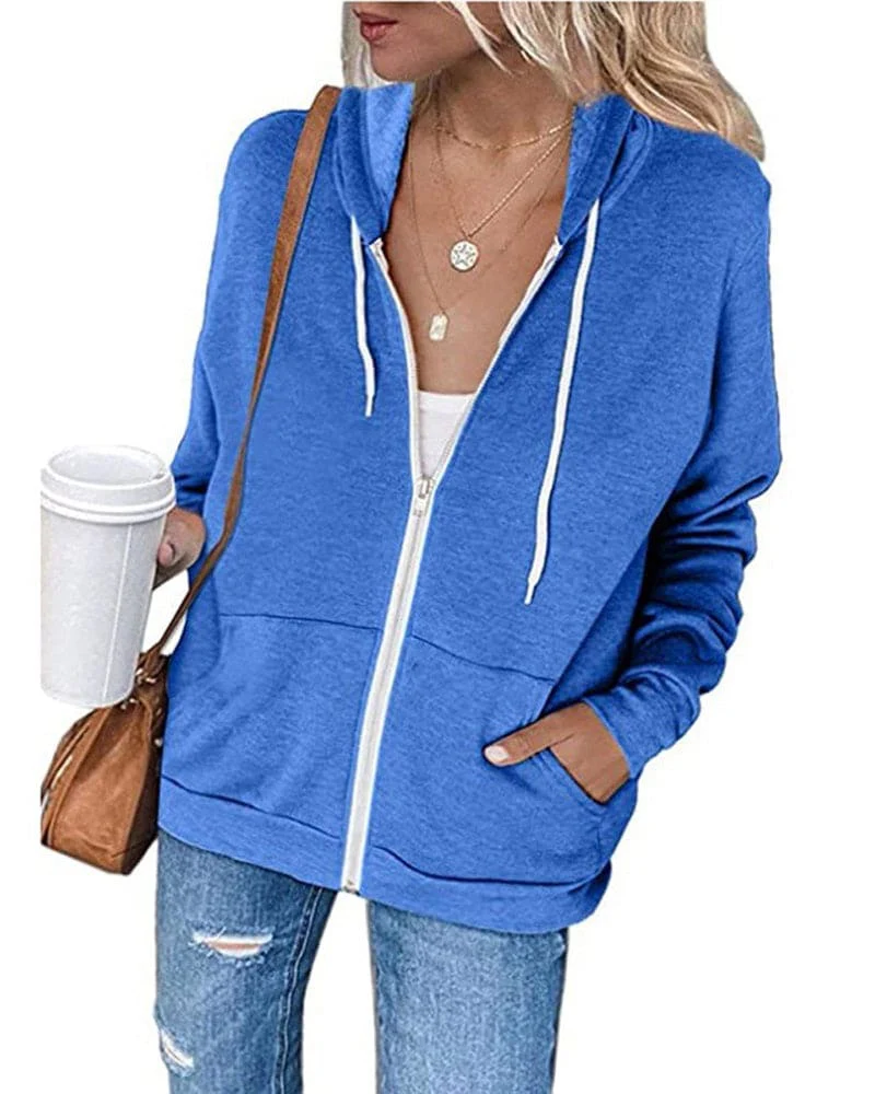 Heidi-Mode | Damen Schwarzer Zip-Kapuzenpulli - Image 6