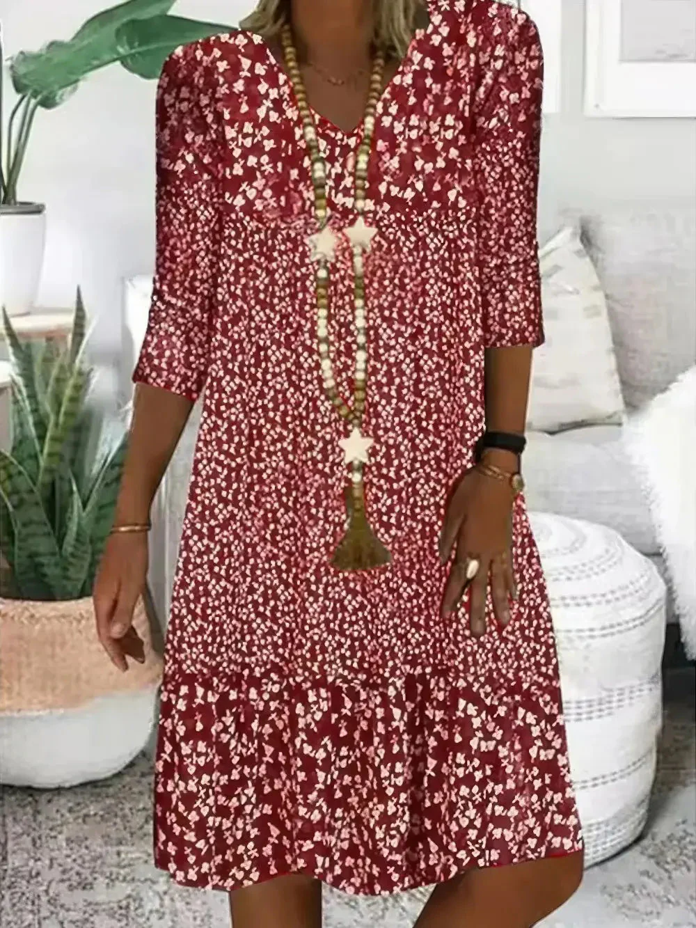 Heidi-Mode | Damen Sommerkleid mit Blumenmuster - Image 4