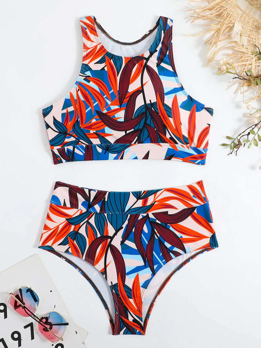 Heidi-Mode | Damen Sportlicher High Waist Bikini Frauen Schwimmbekleidung - Image 4