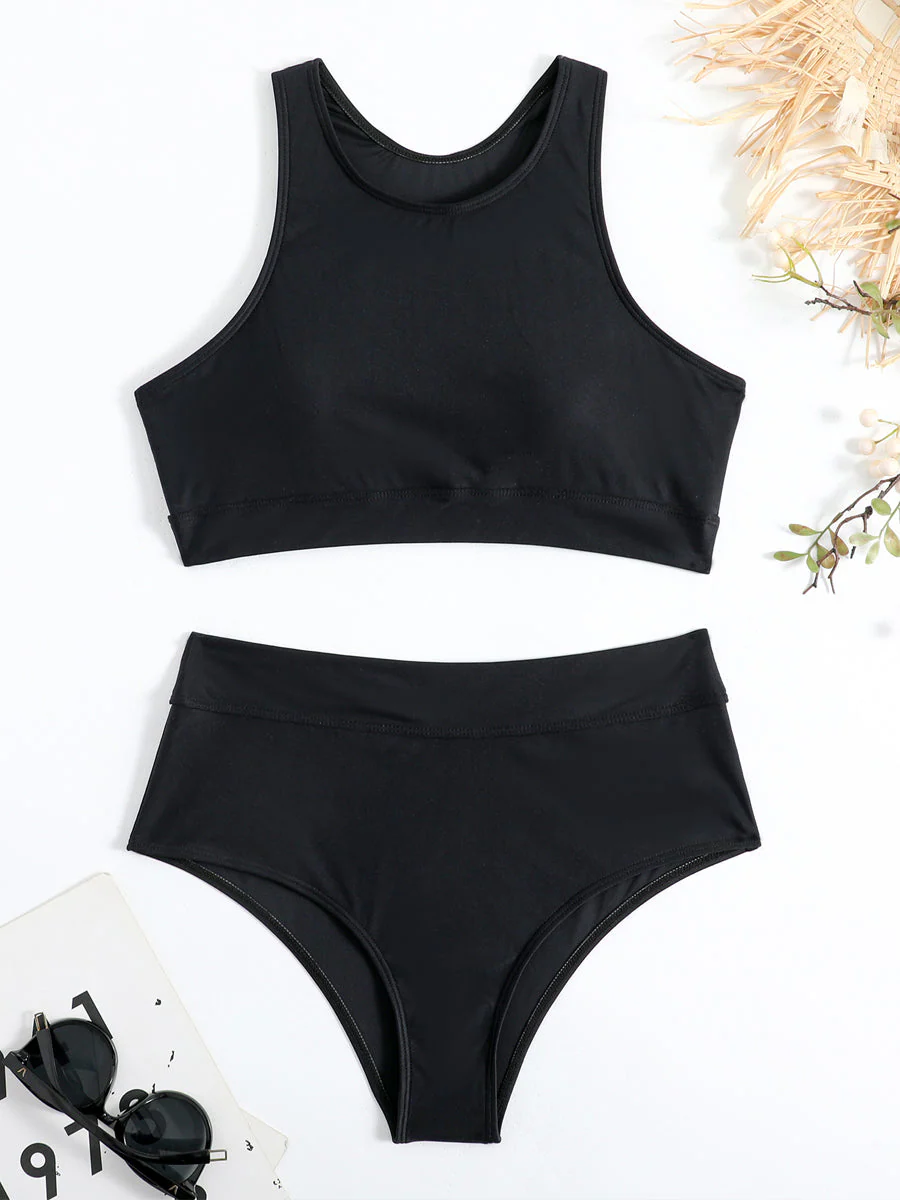 Heidi-Mode | Damen Sportlicher High Waist Bikini Frauen Schwimmbekleidung - Image 7