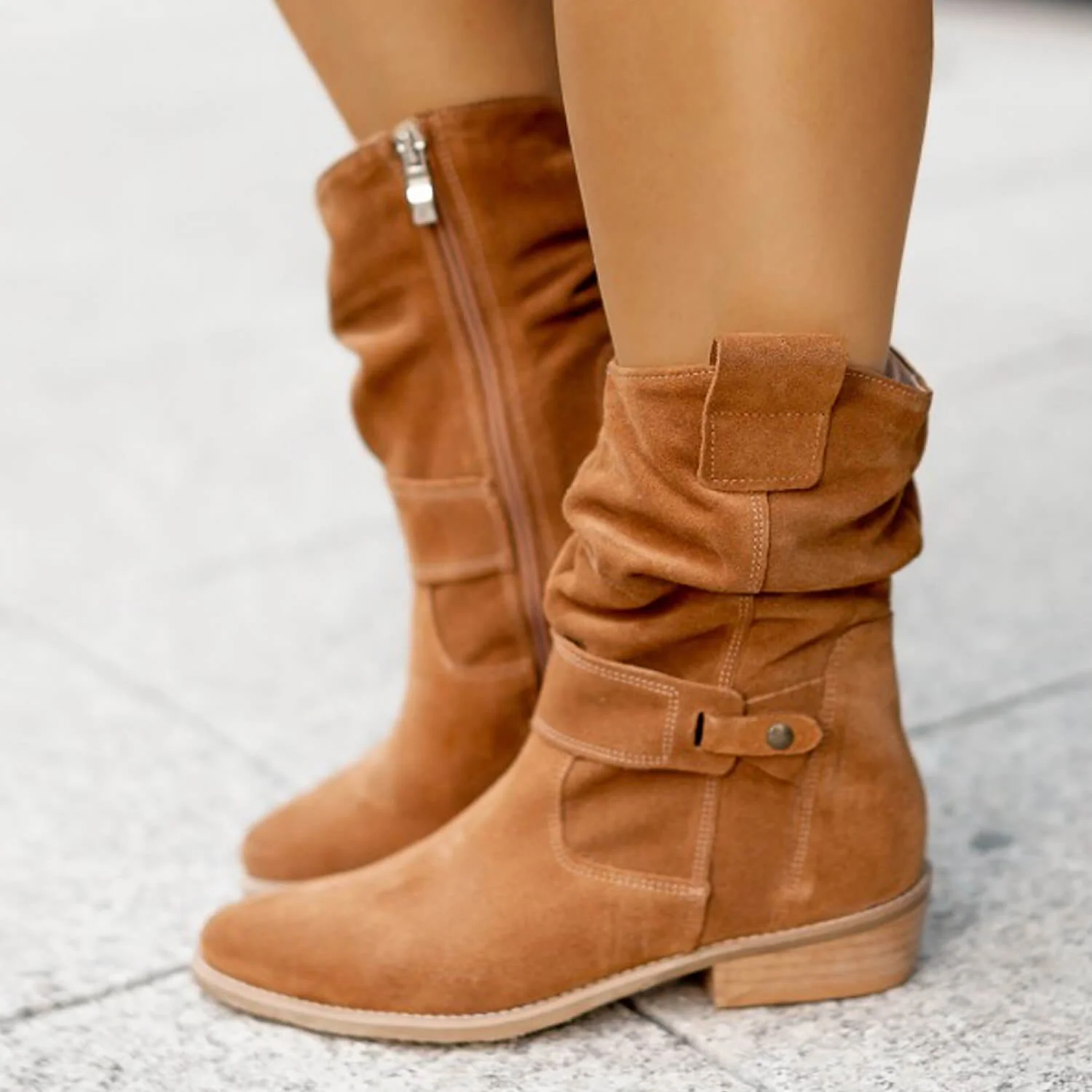 Heidi-Mode | Damen Stiefel Aus Wildleder - Image 2