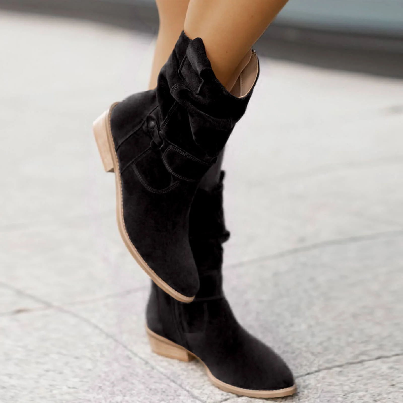 Heidi-Mode | Damen Stiefel Aus Wildleder - Image 3