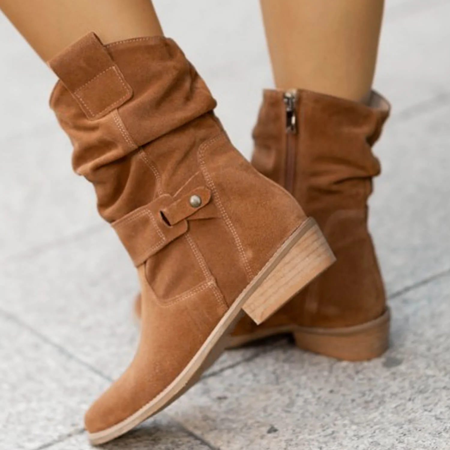Heidi-Mode | Damen Stiefel Aus Wildleder - Image 5