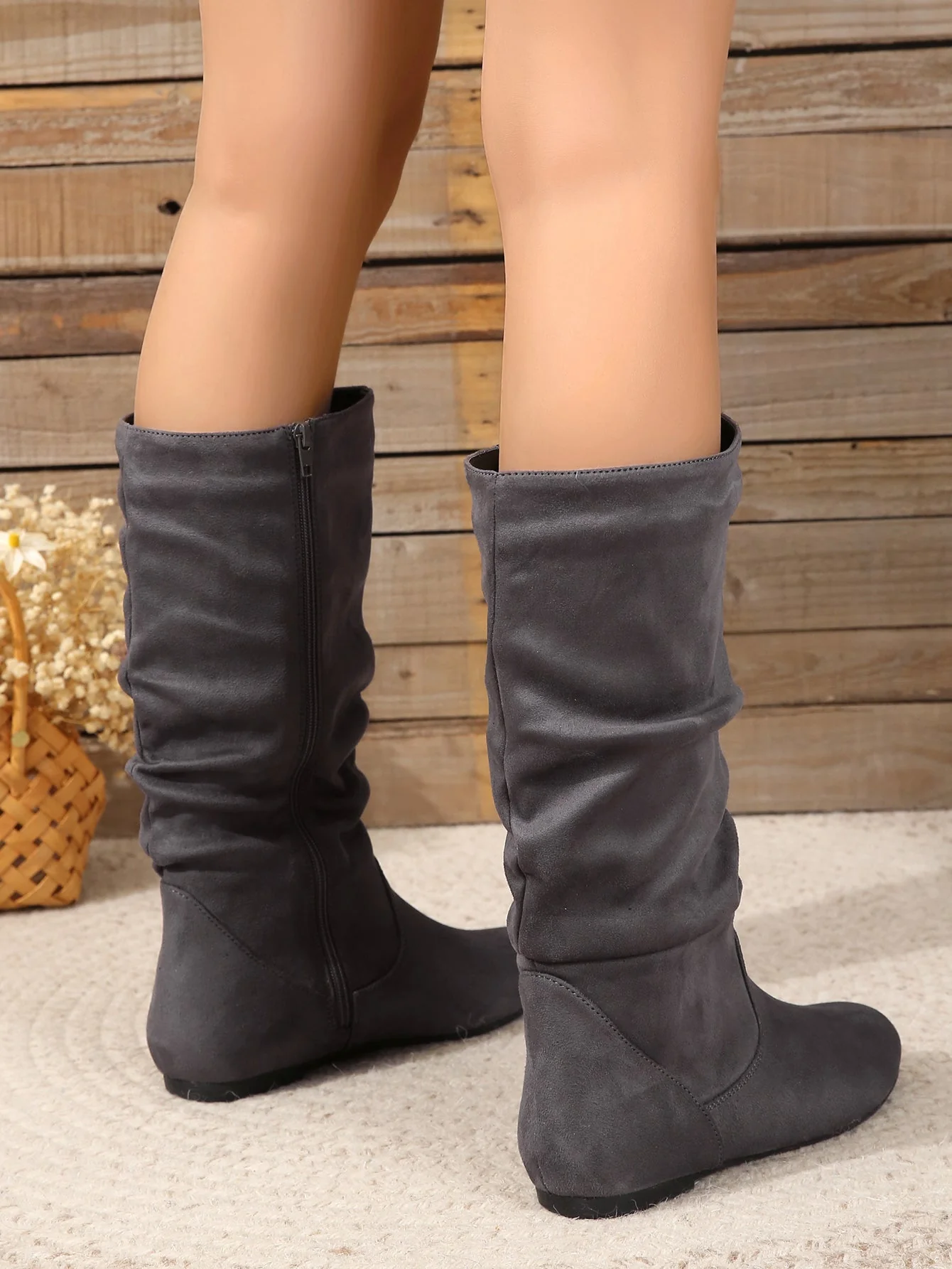 Heidi-Mode | Damen Stiefel Aus Wildleder mit Seitlichem Reißverschluss, Wadenlang, Frühlingskollektion - Image 7