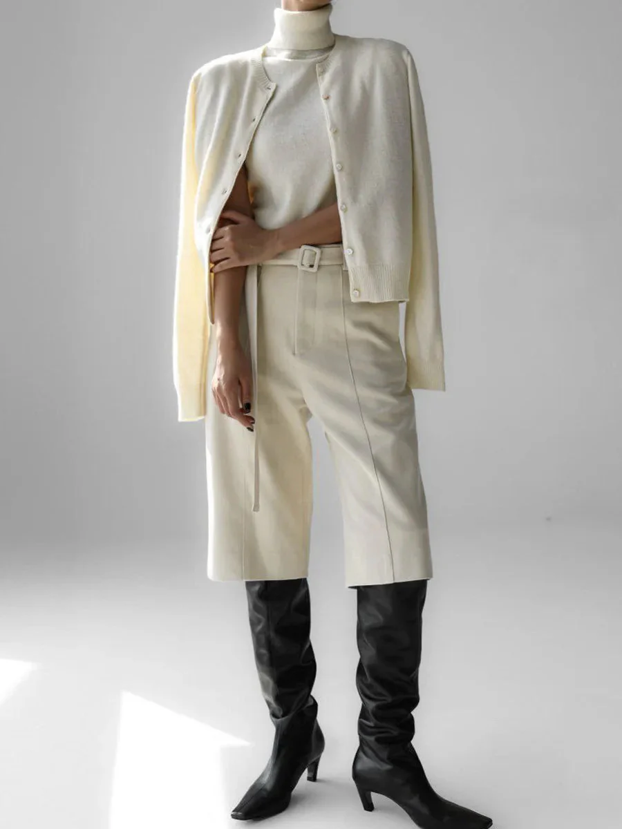 Heidi-Mode | Damen Strick-Cardigan und Rollkragenpullover Set - Image 8