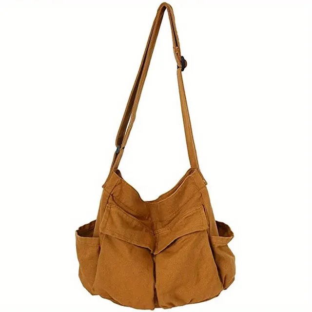 Heidi-Mode | Damen-Umhängetasche Im Vintage-Stil Aus Canvas - Image 7