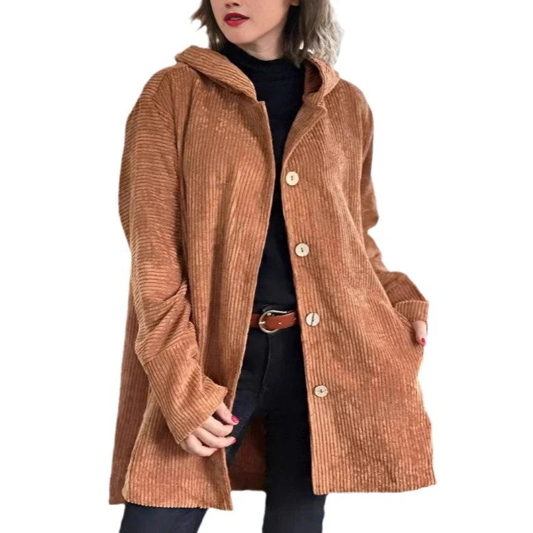 Damen Winterjacke mit Hohem Kragen und Knopfverschluss Heidi-Mode - Image 5