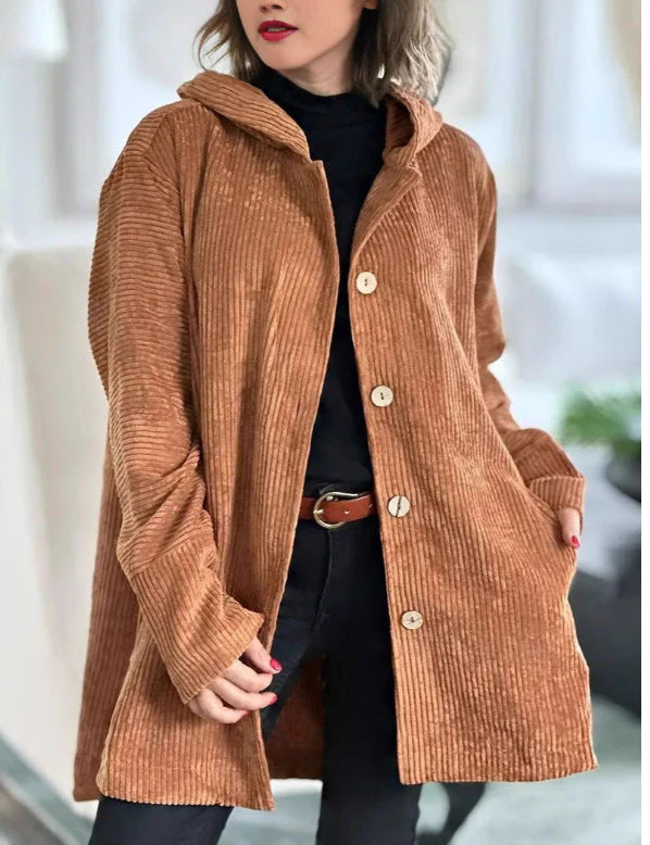 Damen Winterjacke mit Hohem Kragen und Knopfverschluss Heidi-Mode - Image 9