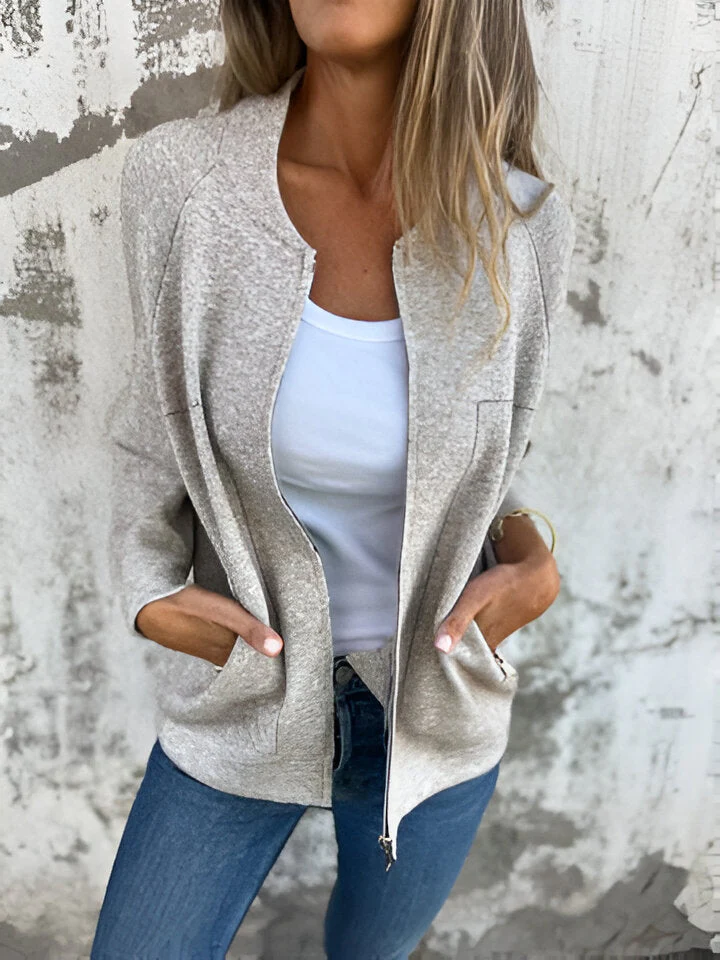 Heidi-Mode | Damen Zip Jacke mit Taschen - Image 2
