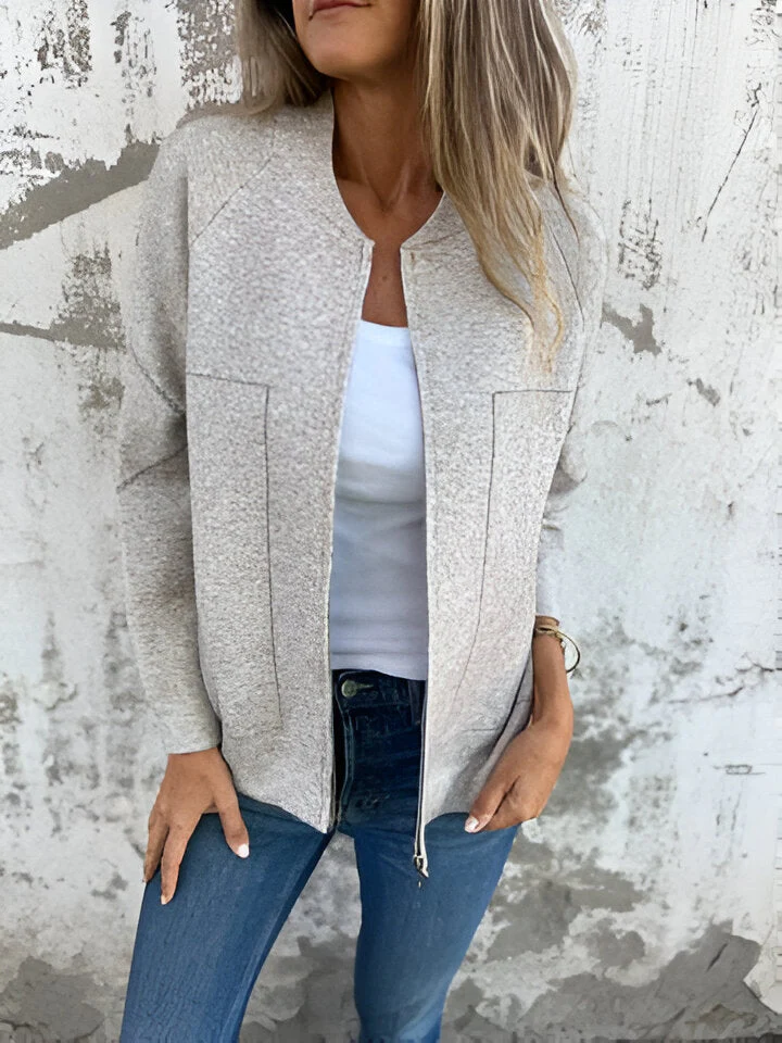 Heidi-Mode | Damen Zip Jacke mit Taschen - Image 3