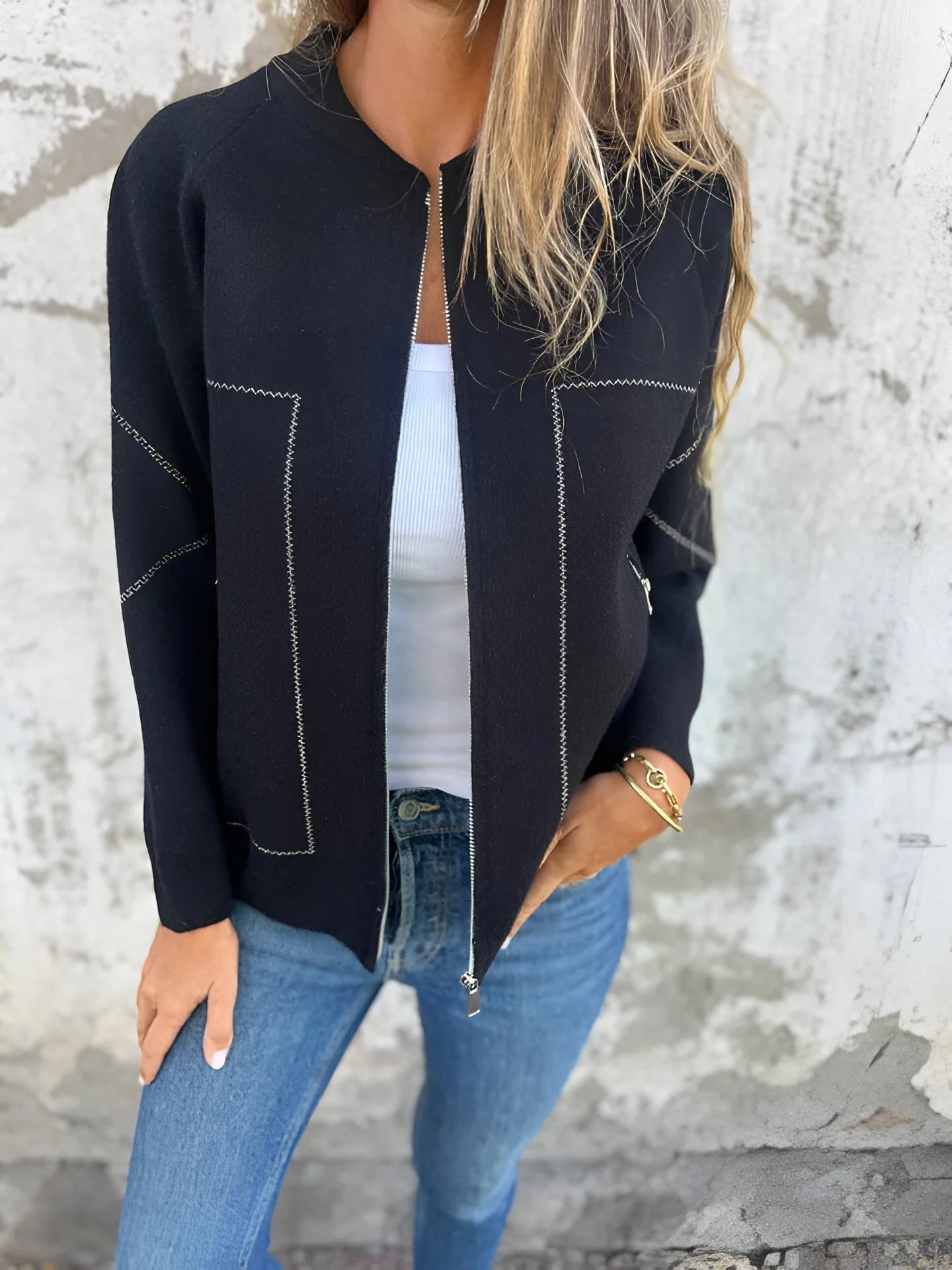 Heidi-Mode | Damen Zip Jacke mit Taschen - Image 5