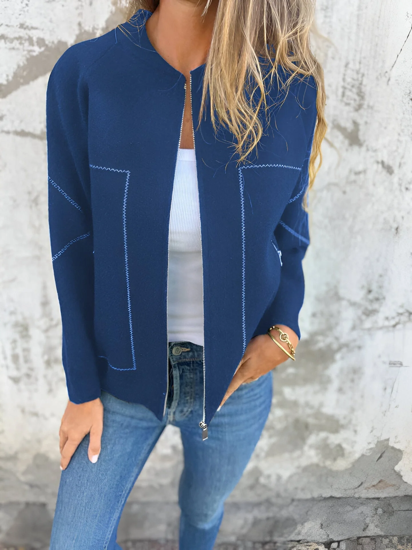Heidi-Mode | Damen Zip Jacke mit Taschen - Image 9