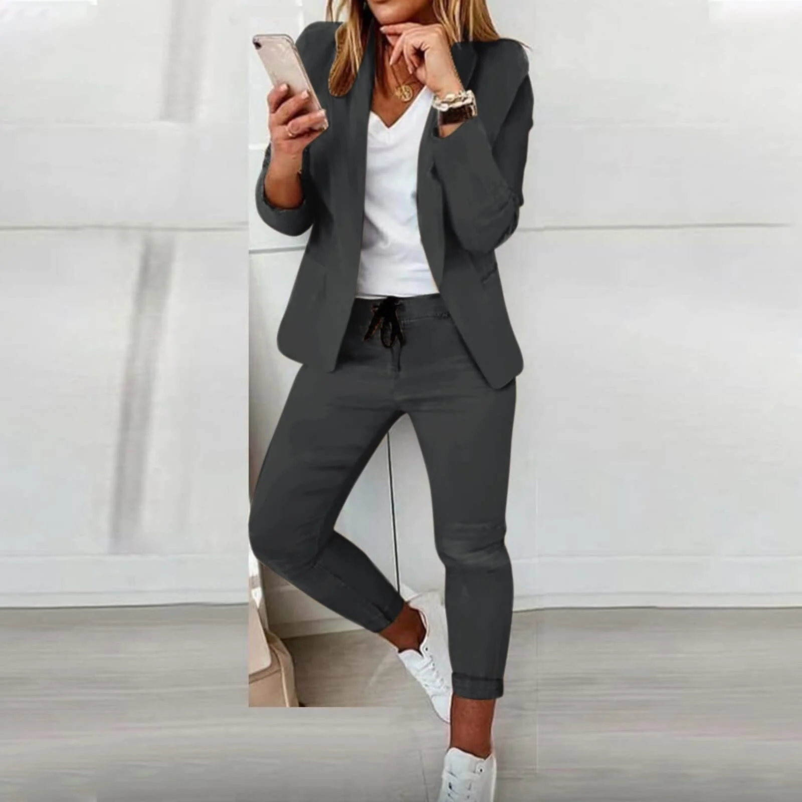 Heidi-Mode | Damenanzug Zweiteiler Hose und Blazer Sommer - Image 3