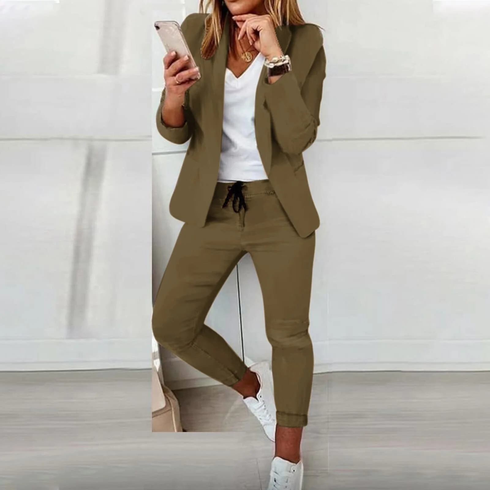 Heidi-Mode | Damenanzug Zweiteiler Hose und Blazer Sommer - Image 5