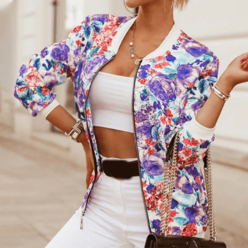 Heidi-Mode | Damenjacke Weinlese Kleidungsstil Damen Übergangsjacke Perfekt für Schichten - Image 12
