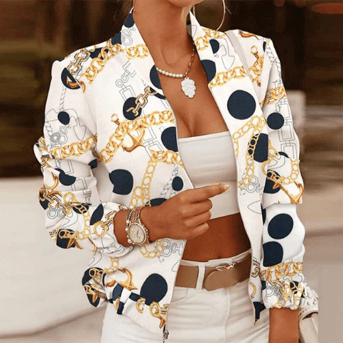Heidi-Mode | Damenjacke Weinlese Kleidungsstil Damen Übergangsjacke Perfekt für Schichten - Image 9