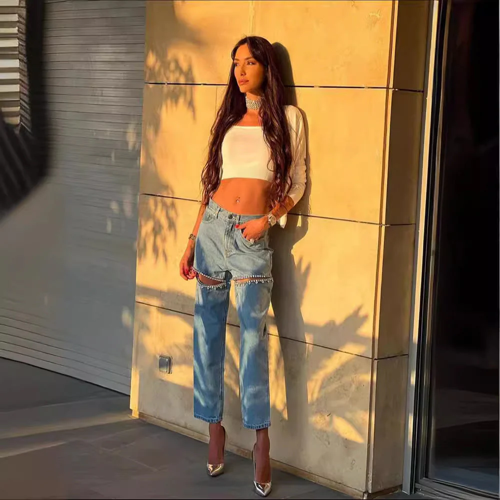 Heidi-Mode | Damenjeans mit Löchern, Gerader Schnitt - Image 5