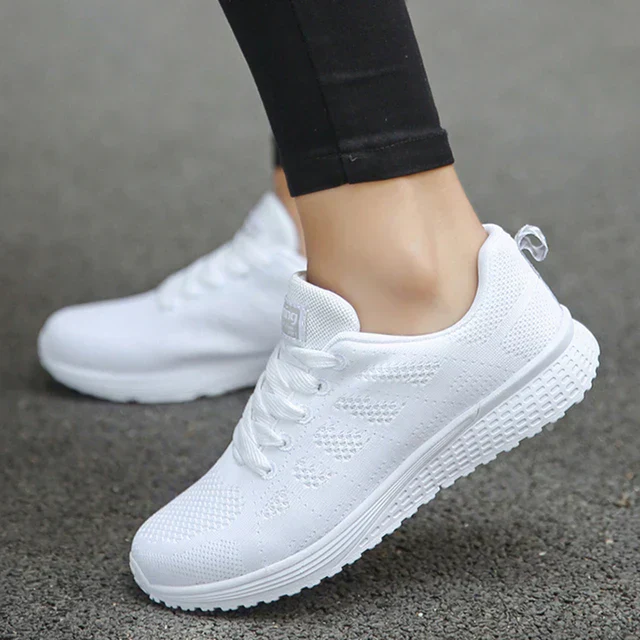 Heidi-Mode | Damers Andningsbara Mesh Tyg Snörade Sneakers - Image 9