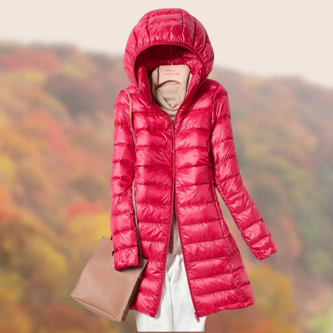 Heidi-Mode | Daunenjacke Ultraleichte Übergangsjacke für Frauen mit Kapuze - Image 5