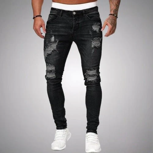 Heidi-Mode | Dehnbare Ripped Jeans für Männer