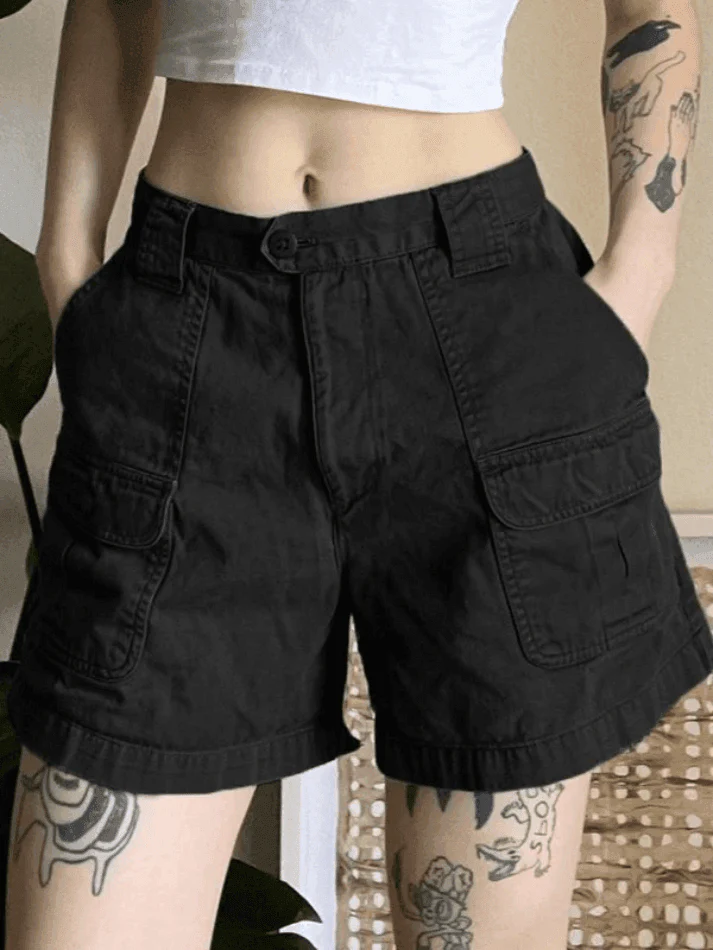 Heidi-Mode | Denim Gerade Bein Cargo Shorts - Image 12