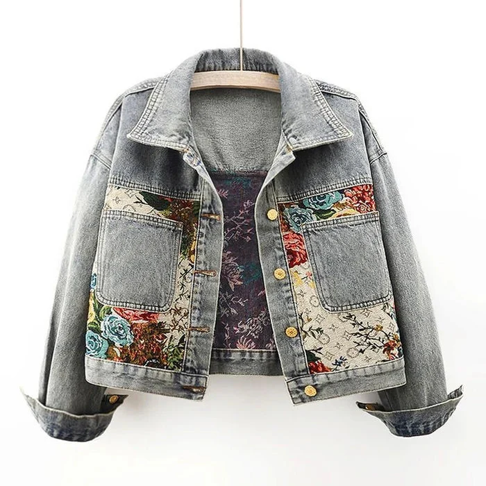 Heidi-Mode | Jeansjacke Damen - Umweltfreundlich 100% Bio-Baumwolle Cropped Design - Image 8