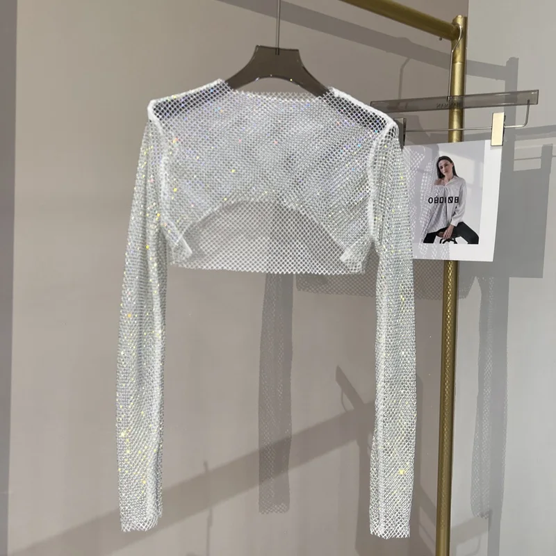 Heidi-Mode | Diamant Langarm Netzoberteil - Image 2