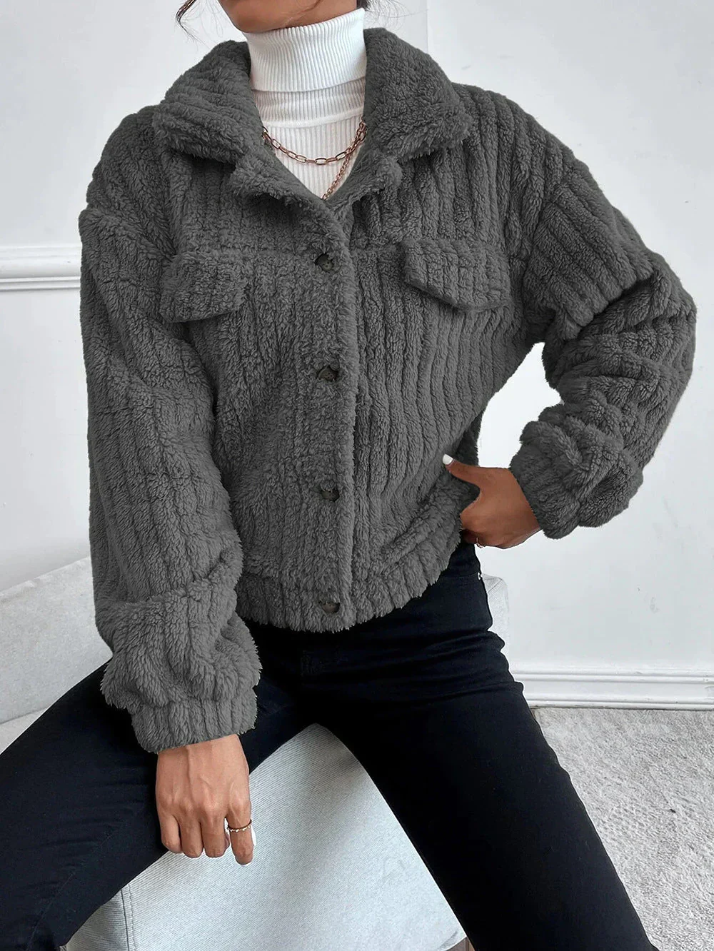 Heidi-Mode | Dicke Plüschjacke für Frauen - Image 6