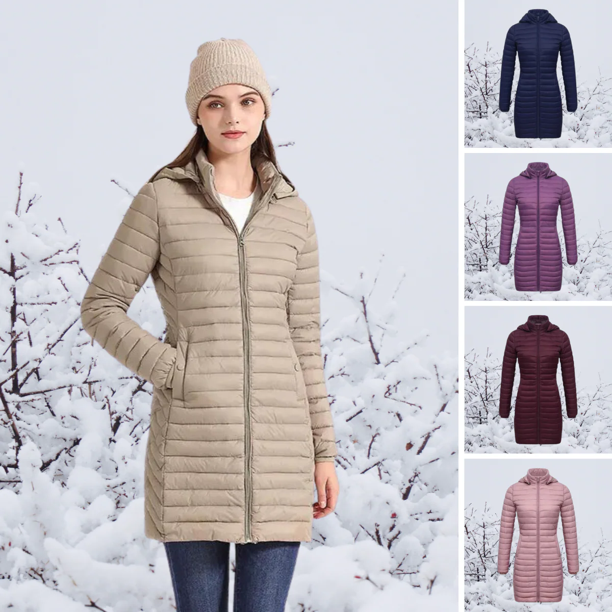 Heidi-Mode | Die Neue Ultraleichte, Tragbare, Lange und Warme Parka-Jacke mit Kapuze - Image 2