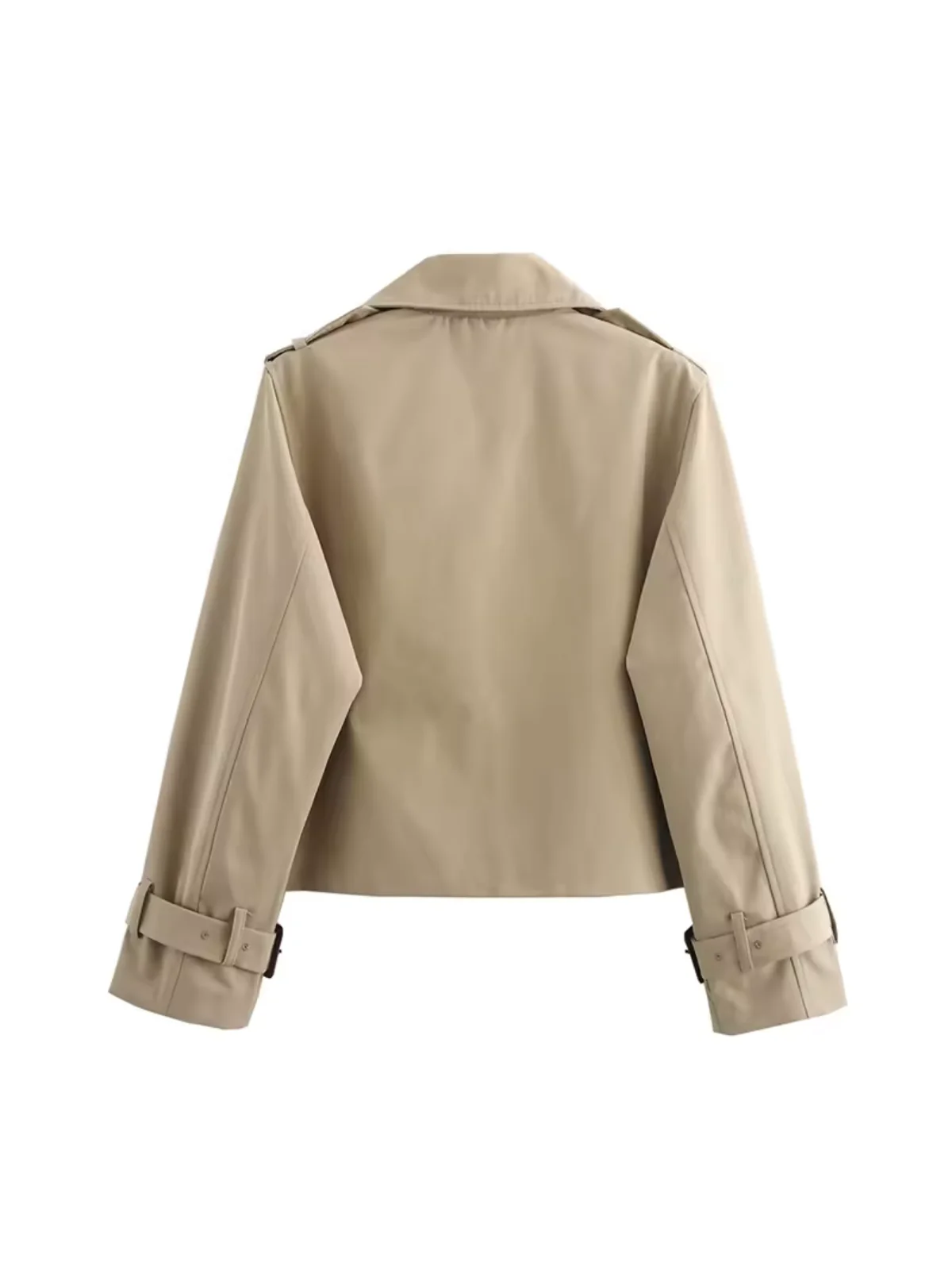 Heidi-Mode | Doppelreiher Vielseitiger Kurzer Trenchcoat - Image 2