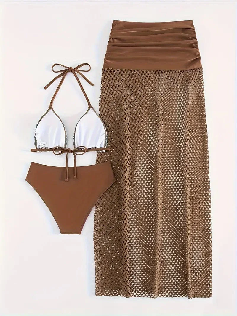 Heidi-Mode | Dreiteiliges Bikini Satz mit Tribal Print für Damen - Image 2