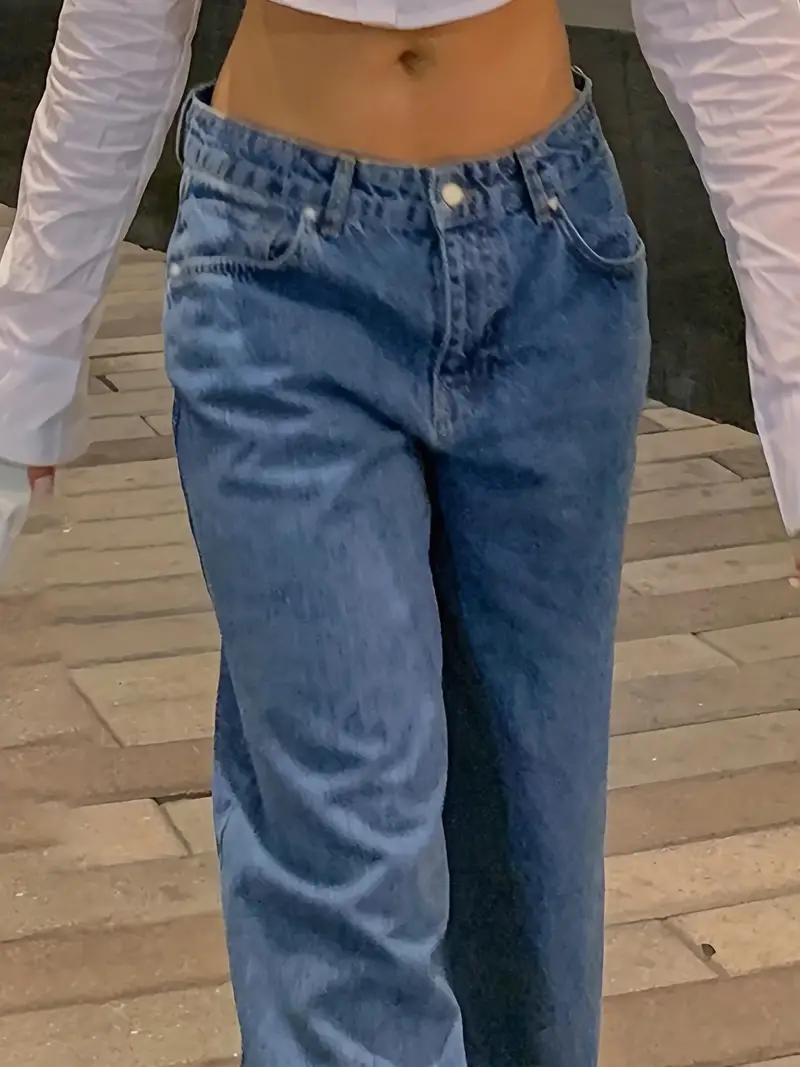 Heidi-Mode | Dunkelblaue Lockere Baggy Boyfriend Jeans mit Niedriger Taille - Image 6