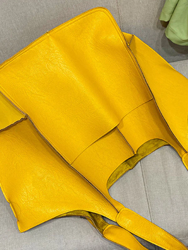 Heidi-Mode | Einfach Große Tasche Weiches Leder Große Kapazität Ein Schulter Tragbare Tote Tasche - Image 15