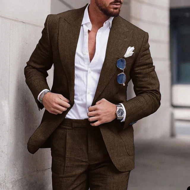 Heidi-Mode | Einfacher Business Blazer und Hose Satz für Herren - Image 15