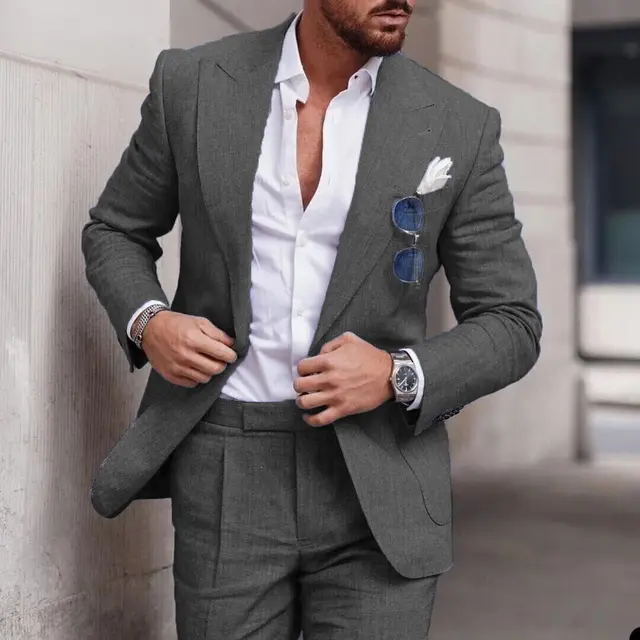 Heidi-Mode | Einfacher Business Blazer und Hose Satz für Herren - Image 17
