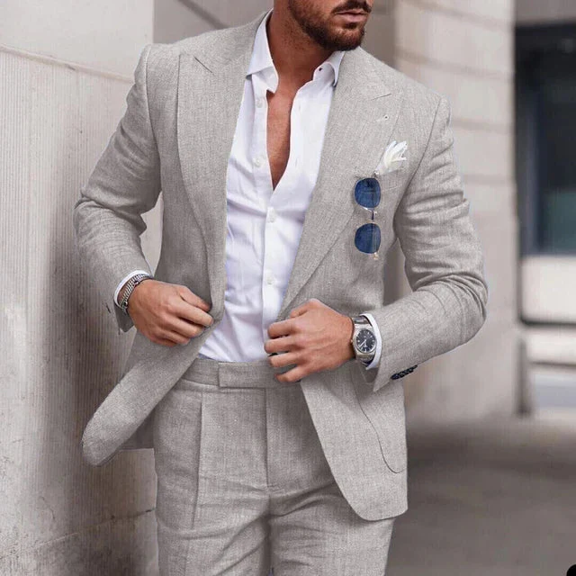 Heidi-Mode | Einfacher Business Blazer und Hose Satz für Herren - Image 7