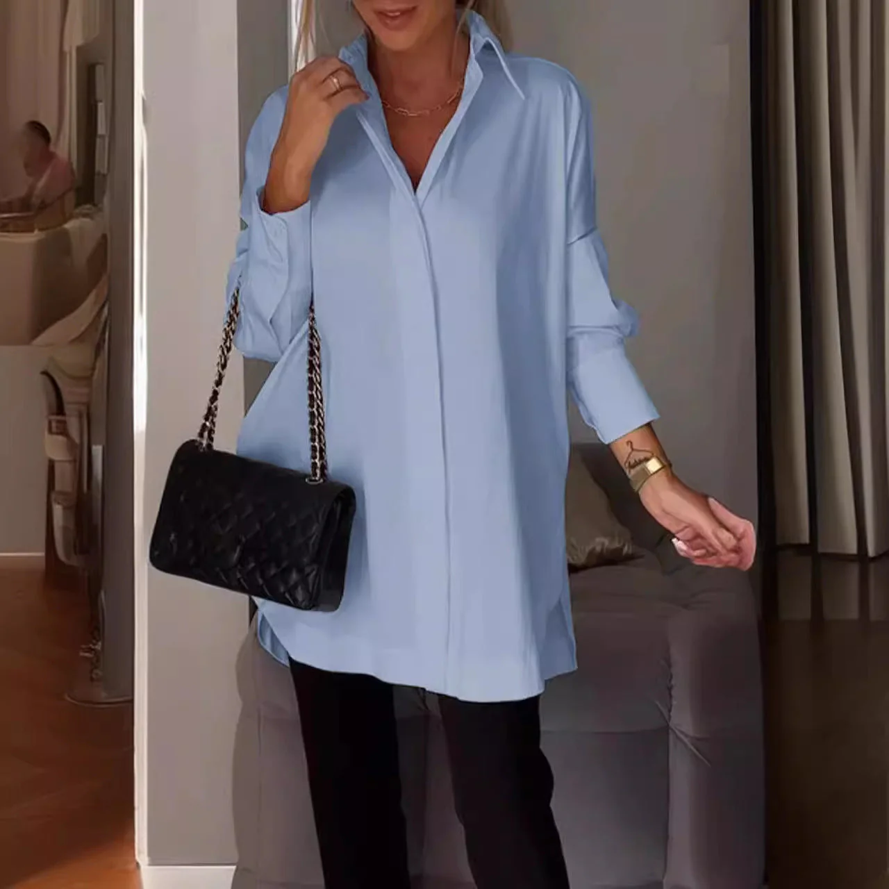 Heidi-Mode | Einfacher Pullover Langarmshirt - Image 9