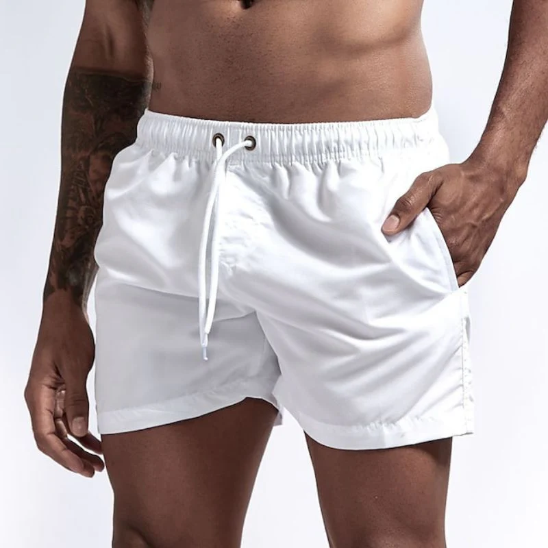 Heidi-Mode | Einfarbige Herrenstrandshorts Schnelltrocknend - Image 2