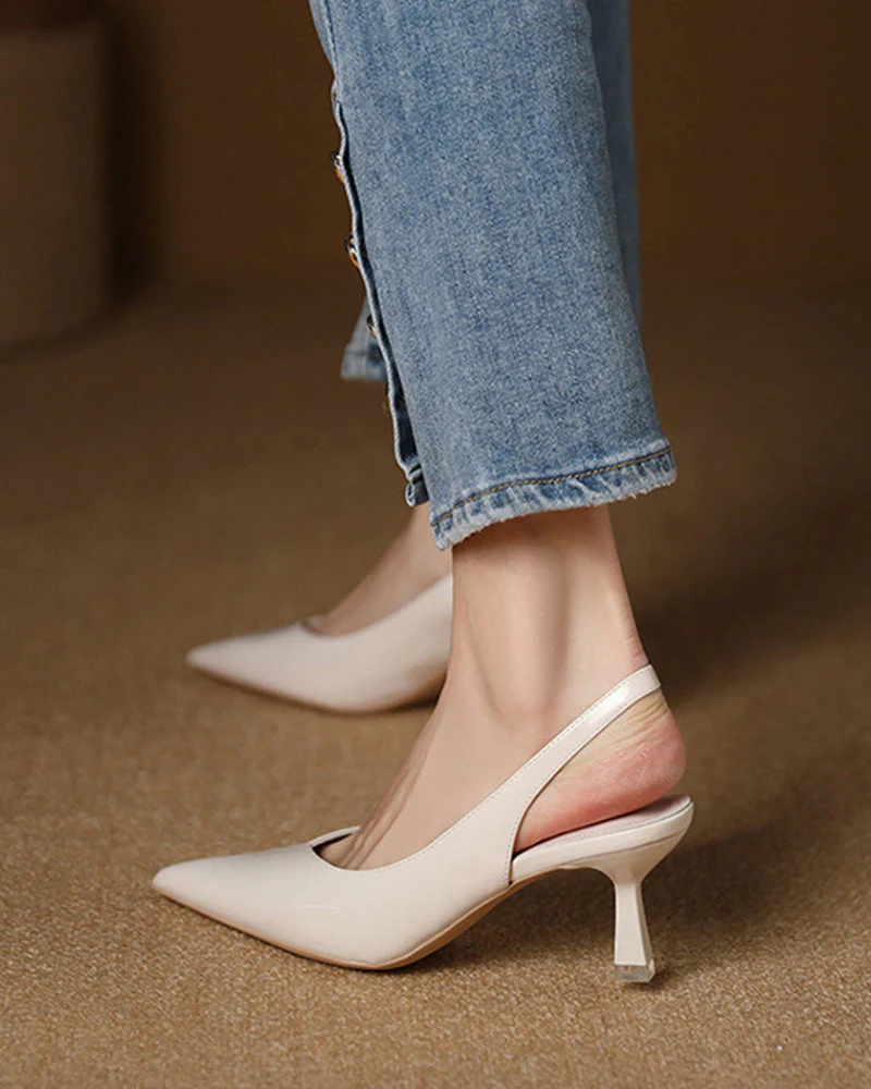 Heidi-Mode | Einfarbige, Temperamentvolle High Heels mit Spitzer Zehenpartie - Image 2