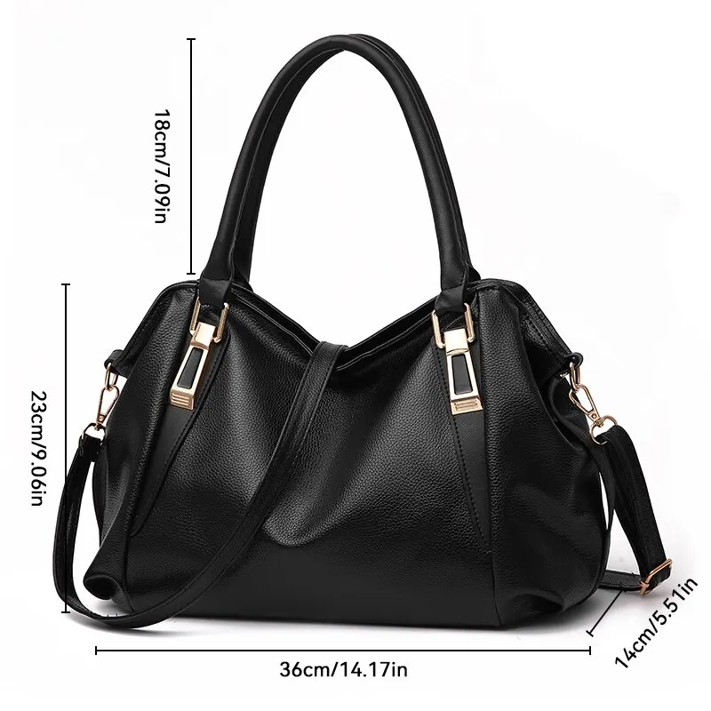 Heidi-Mode | Einfarbige Tote-Umhängetasche für Damen - Image 6