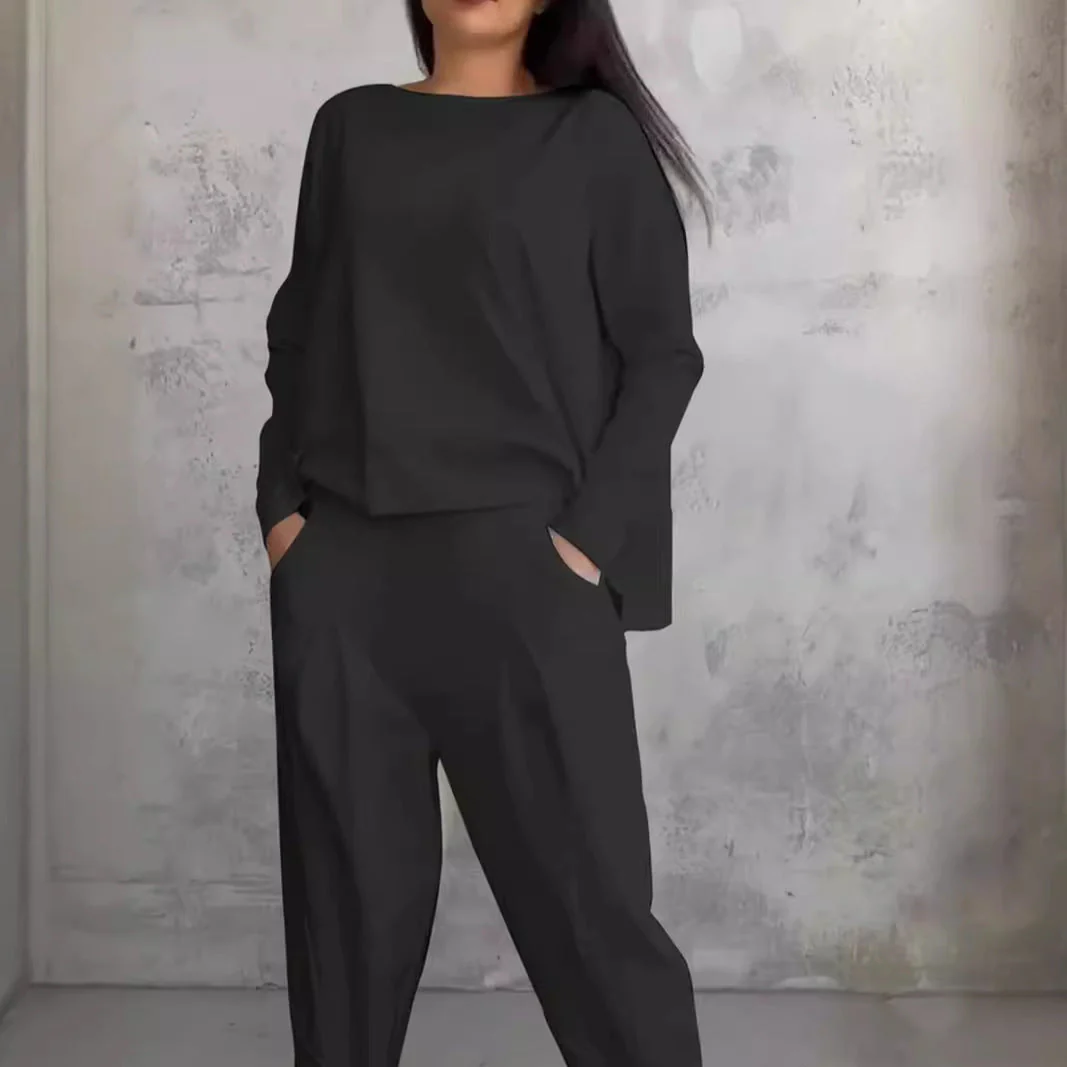 Heidi-Mode | Einfarbiges Slim-Fit Hosenanzug mit Rundhalsausschnitt - Image 3