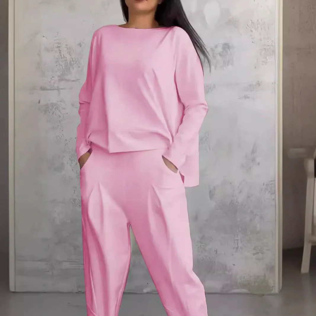 Heidi-Mode | Einfarbiges Slim-Fit Hosenanzug mit Rundhalsausschnitt - Image 4